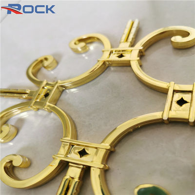 5*8 Aluminum decorative profile gold bar FLOWER  decoration for frameless glass accessories